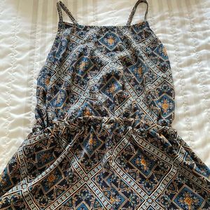 Blue print romper